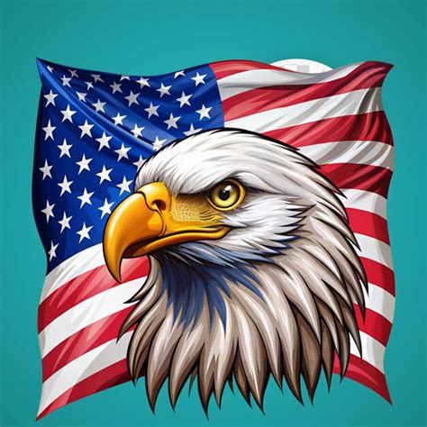 premium psd  patriotic eagle   flag