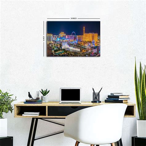 Las Vegas Skyline Wall Art Nevada Cityscape Canvas Prints City ...