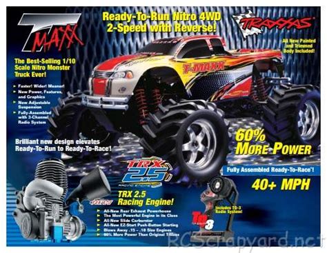 Traxxas T Maxx 2 5 2002 1 10 4WD Nitro Monster Truck 4910 Radio