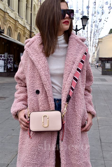 Шуба "Тедди" розовая