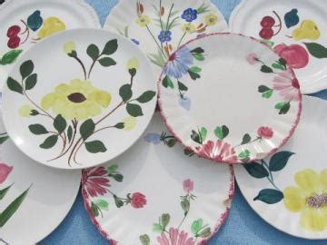 Vintage Blue Ridge Stetson Pottery Lot Hand Painted Plates Bowls