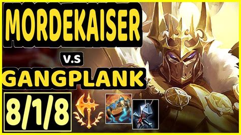 Stefan Mordekaiser Vs Gangplank Kda Top Challenger Gameplay