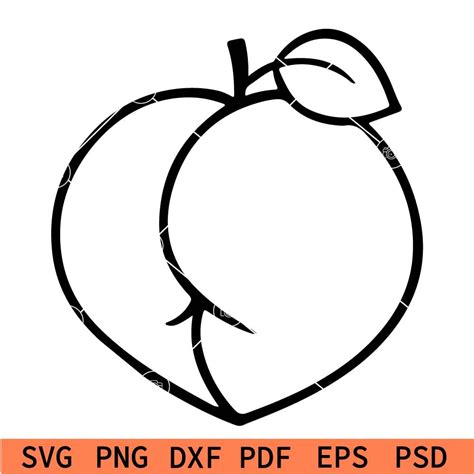 Ass Peach Svg Peach Ass Svg Files For Cricut Funny Peach Fruit Svg