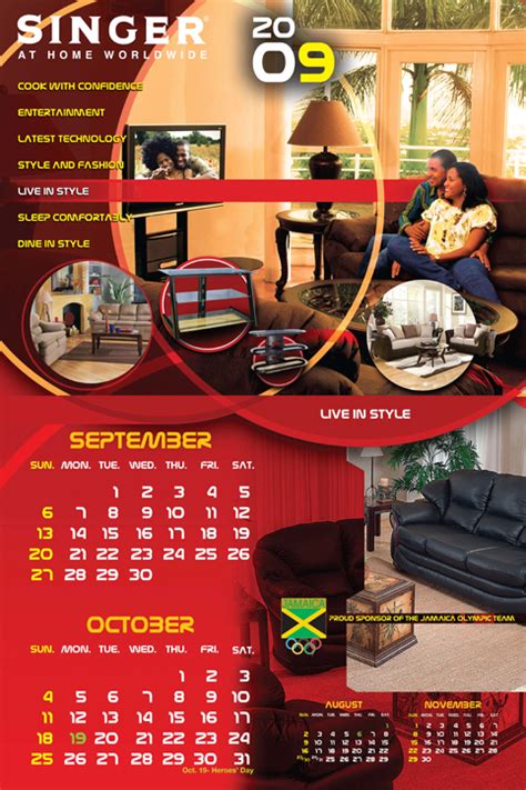 Singer Calendar On Behance