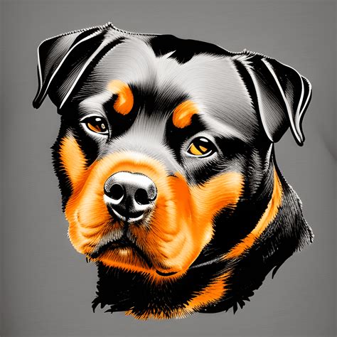 Rottweiler Kawaii Chibi Tshirt Design · Creative Fabrica