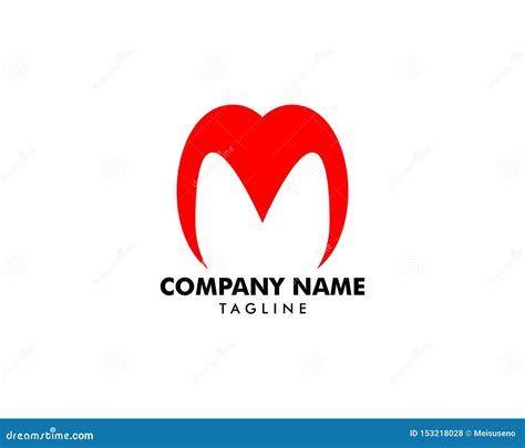 Initial Letter M Logo Template Design Stock Vector Illustration Of