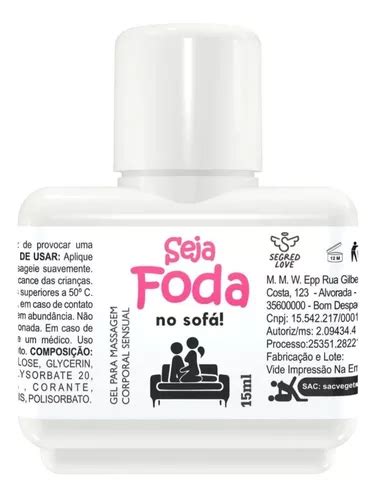 Gel Lubrificante Excitante Sexo Anal Seja Foda No Sofá MercadoLivre