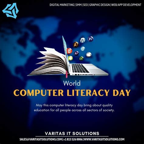 World Computer Literacy Day Literacy Day Computer Literacy Literacy