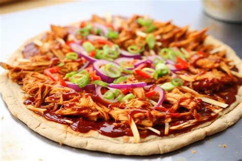 Premium Ai Image Making A Vegan Bbq Jackfruit Pizza