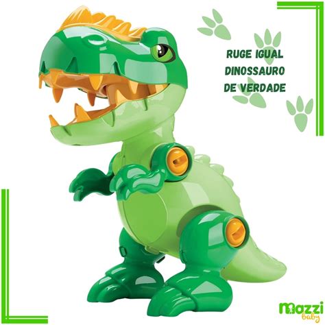 Boneco Educativo Dinossauro Rex Monta E Desmonta Som Toy Rex Submarino