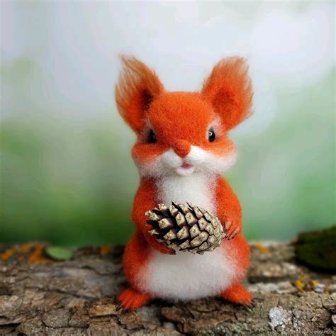 Белочка Белка Валяная игрушка из шерсти в интернет-магазине на Ярмарке ...