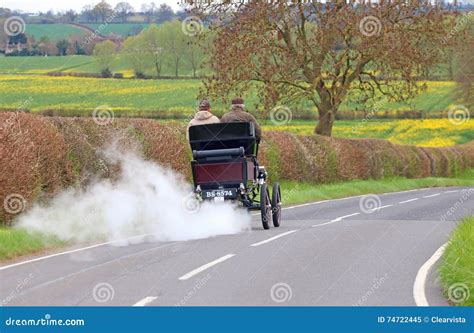 Vintage Steam Car On A Country Road Editorial Image Image Of Vehicle