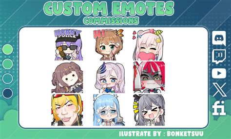 Create Cute Custom Chibi Emotes For Twitch Youtube Discord By