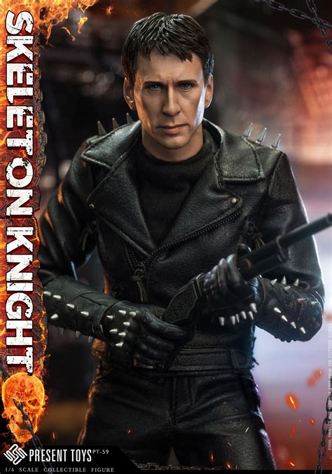 Present Toys Pt Skeleton Knight Motorcycle Nicholas Cage