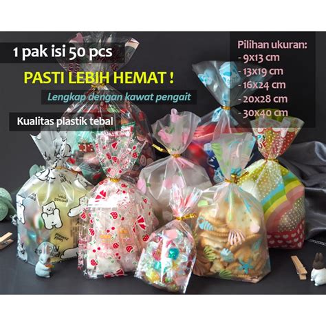 Jual HX155 A 1pack 50 Pcs Uk 13x19 16x24 20x28 Cm Plastik OPP