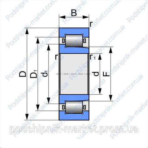 42516Л (GITO ) подшипник радиальный роликовый с короткими ...