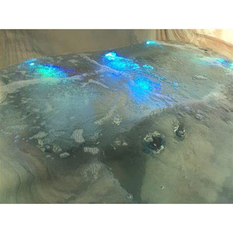 Color Led Lighting Around The Perimeter Of The Hot Tub