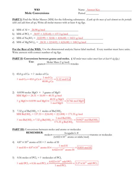 Dimensional Analysis Factor Label Method Worksheet Pensandpieces