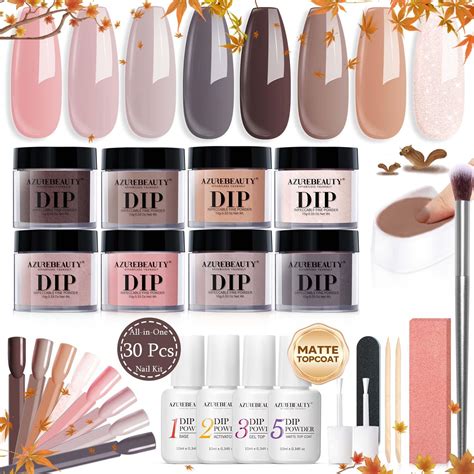 Snapklik Azurebeauty Dip Nails Powder Starter Kit Nude Brown