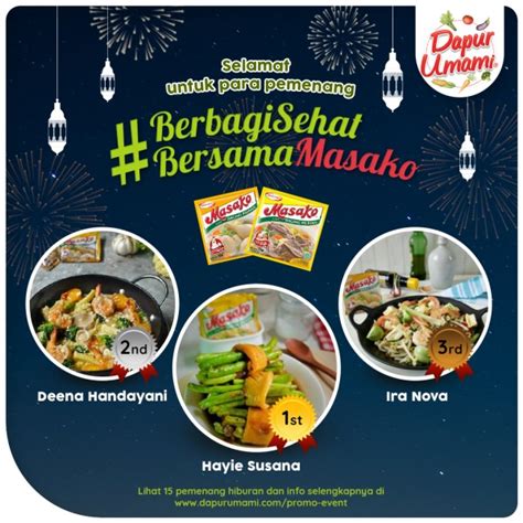 Selamat Kepada Para Pemenang Berbagi Sehat Bersama Masako Promo