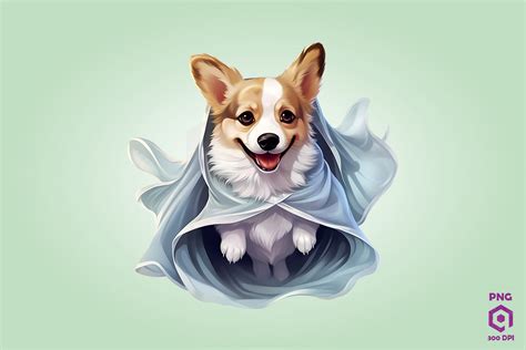 Pembroke Welsh Corgi In Ghost Costume Graphic By Quoteer · Creative Fabrica