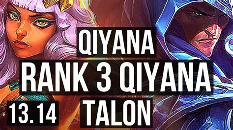 QIYANA Vs TALON MID Rank 3 Qiyana 7 Solo Kills 700 Games