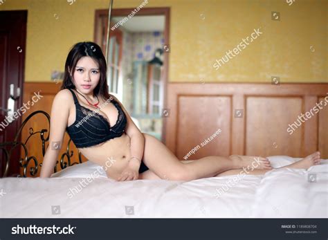 Asian Woman Sexy Beige Bikini Nude Stock Photo Shutterstock