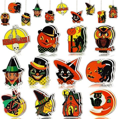 Amazon Whaline Vintage Halloween Hanging Ornaments Scaredy Cats