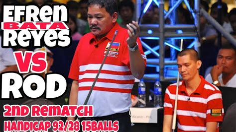 Efren Bata Reyes Vs Rod Nd Rematch Rotation Balls