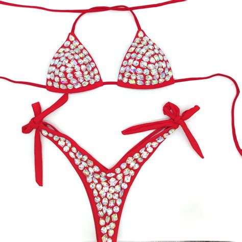 Sparkling Sexy Women S Swimwear Crystal Bikini Bling