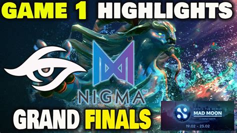 Secret Vs Nigma Game Highlights Weplay Mad Moon Grand Finals Youtube