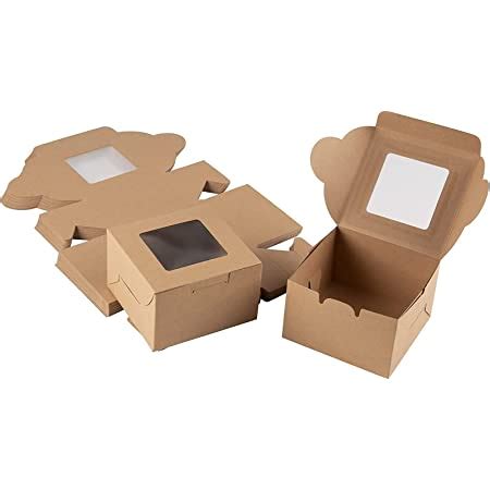 Kraft Paper Bakery Boxes Pack Single Pastry Box Inch Packaging