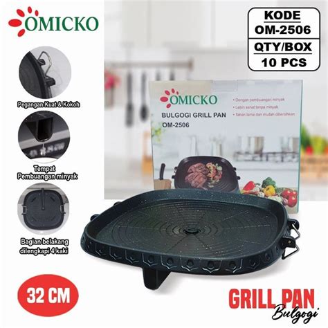 Jual Bulgogi Grill Pan Cm Omicko Alat Panggang Steak Yakiniku Grill