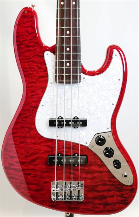 Fender Made In Japan Hybrid Ii 2024 Collection Jazz Bass Quilt Red