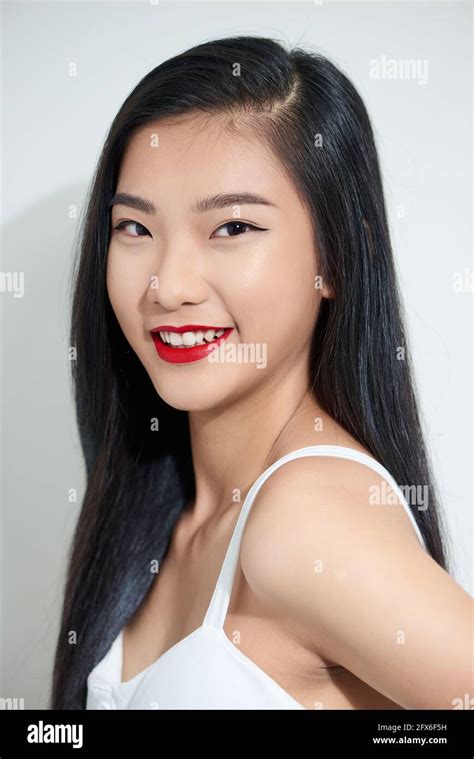 Beautiful young asian woman with clean fresh skin look Stock Photo - Alamy
