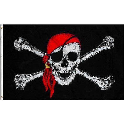 PIRATE FLAG Skull Party Pirates Skull & Crossbones Large 150 x 90 Jolly ...