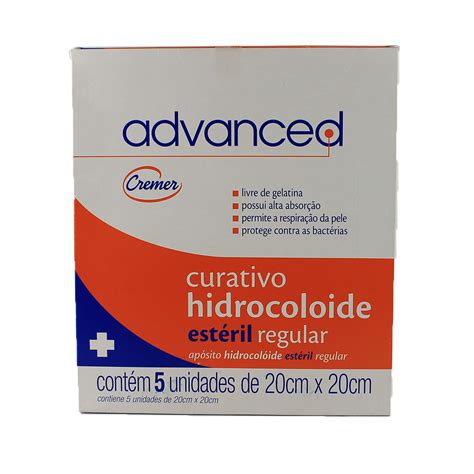 Curativo Hidrocoloide Regular 20cm X 20cm Unid Advanced Cremer