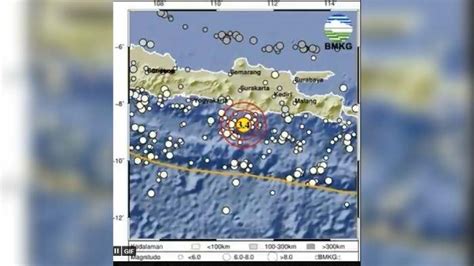 Gempa Terkini Malam Ini Melanda Pacitan Bmkg Sebut Pusatnya Di Laut