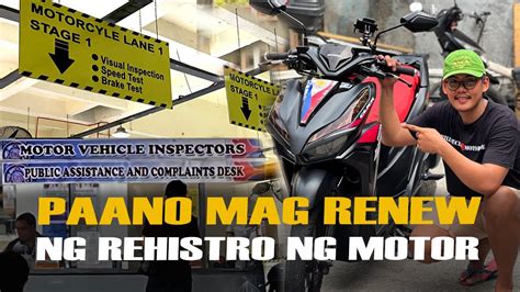 PAANO MAG RENEW NG REHISTRO NG MOTOR SA LTO YouTube