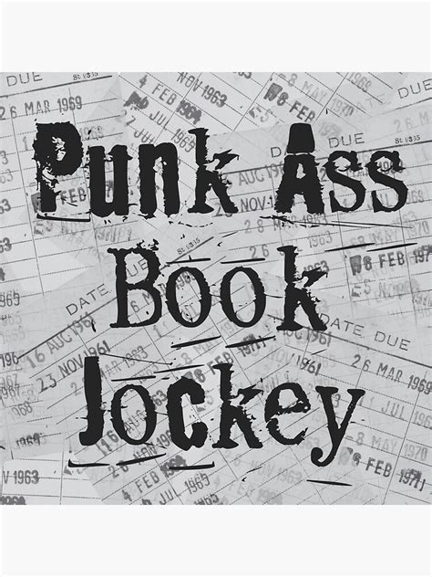 Punk Ass Book Jockey Sticker For Sale By Pennyroyalart Redbubble