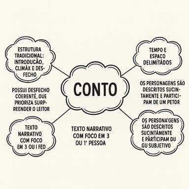 Ideias De Conto - foto de mapa mental sobre Conto - brainly.com.br