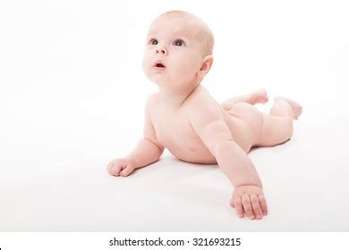 Naked Smiling Baby Lying On His Stock Photo 321693224 Shutterstock