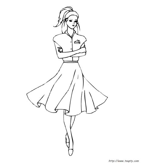 Coloriage Mannequin pour styliste dessin gratuit à imprimer