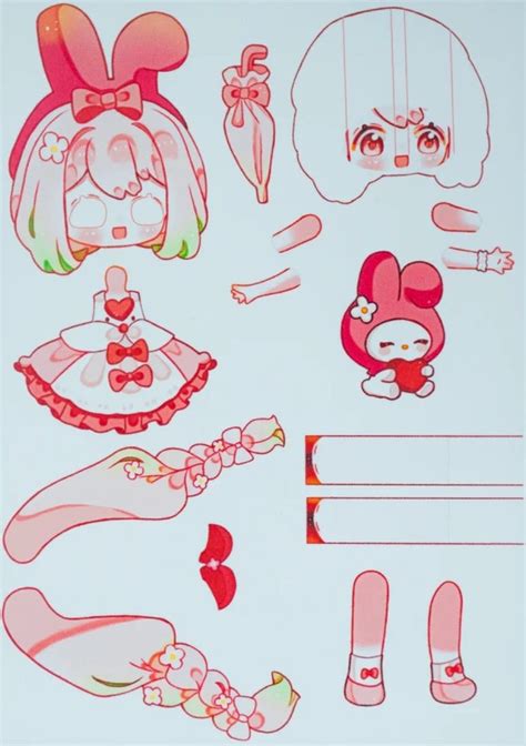 2kmy Melody 3 Boneka Seni Boneka Kertas Kartu Lucu