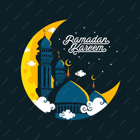 Premium Vector | Ramadan kareem moon illustration