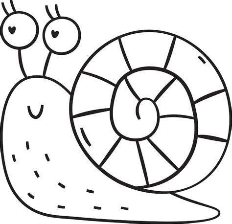 Premium Vector Snail Hand Drawn Doodle