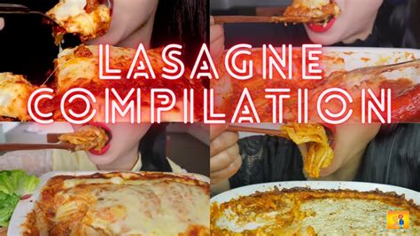 Lasagne Mukbang Compilation X 1 5 Speed ASMR BIG BITES Satisfying