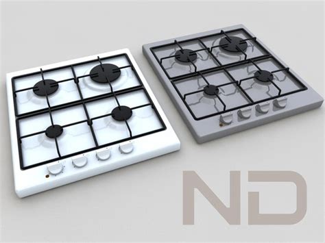 3D модель ВСТРОЕННАЯ ГАЗОВАЯ Плита - 2 - TurboSquid 700993