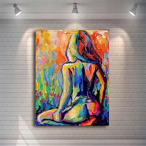 Abstract Woman Nude Canvas Painting Sexy Body Art Canvas Painting Print Sex Posters Wall Art