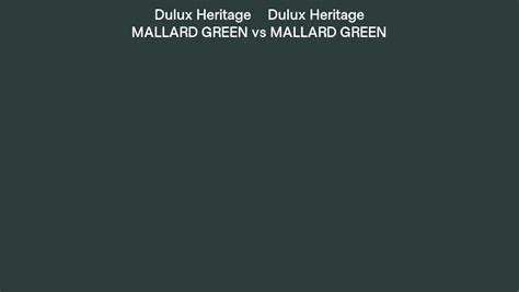 Dulux Heritage Mallard Green Vs Mallard Green Side By Side Comparison